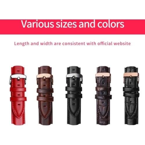 Watch Strap Brown With Rose Gold Clasp Watchband 14mm 18mm 20mm For DW Daniel Wellington Watch Band