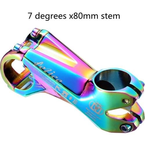 MTB Bicycle Stem 7 Degree 31.8MM Road Bike Stem Positive and Negative 7 Cycling Power Parts AM/XC 80mm stem rainbow mtb