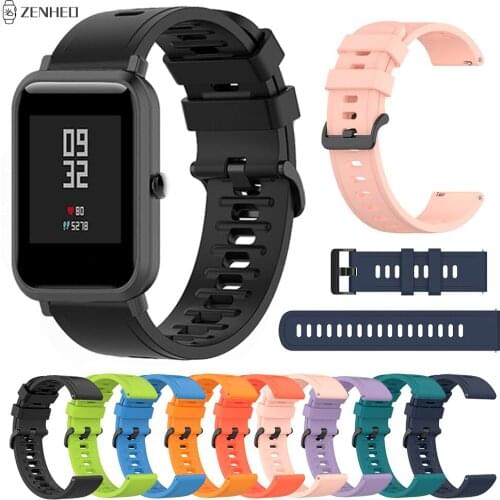 20mm Silicone Strap For Xiaomi Huami Amazfit Bip Lite/Bip U/Bip S Replacement Watchband for Garmin Venu SQ Smart Watch Band