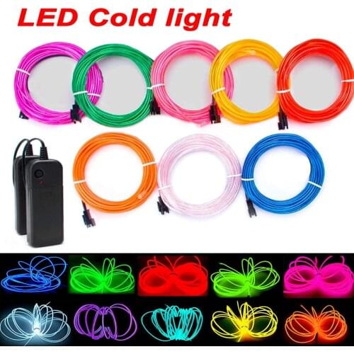 LED Strip Neon Light Dance Party Decor DIY Light 1M/2M/3M/4M/5M LED lamp Flexible Wire Rope Tube Waterproof decorate LED light