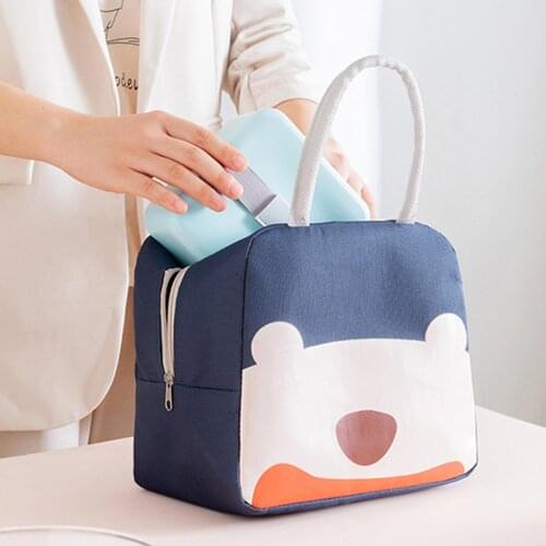 Cartoon Portable Insulated Thermal Oxford Aluminum Foil Food Picnic Lunch Bag Outdoor School Kids Fruit Snack Keep Fresh Pouch