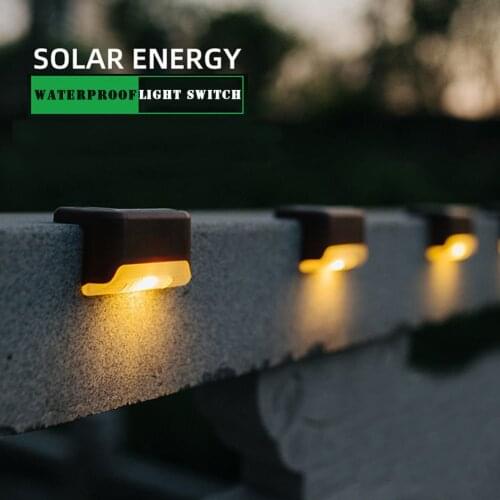 Solar Outdoor Stair Light Aisle Corridor Step Light Outdoor Balcony Garden Park Landscape Fence Lighting Guide Street Light