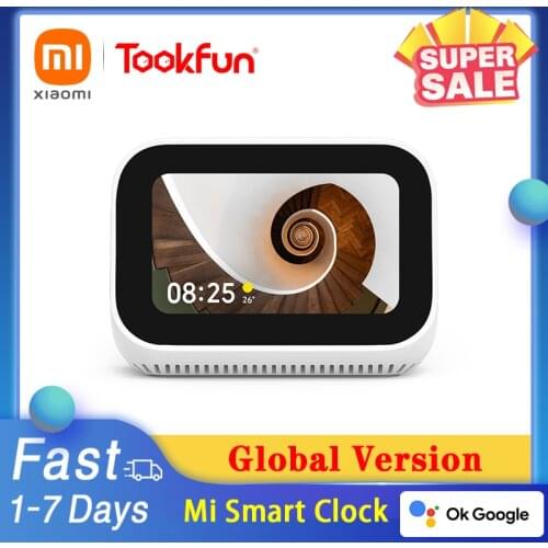 Global Version Mi Smart Clock 3.97 Inch Display Portable Bluetooth Touch Screen Speaker Google Music ​Control Smart Home Devices