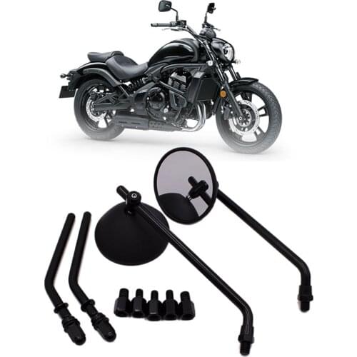 Universal Classic Retro Mirrors Round Motorcycle Rearview Side Mirrors ​for Cruiser Chopper Cafe Racer Sportster