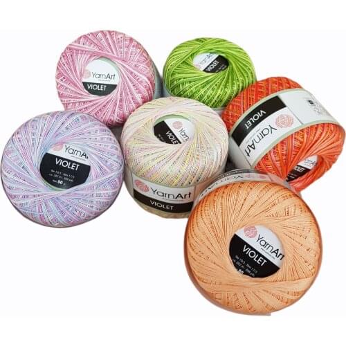 Yarnart Violet Yarn 50gr-282mt %100 Mercerized Cotton Summer Bikini Mayokini Pareo Dress Shorts Blouse Lace Crochet Knitting