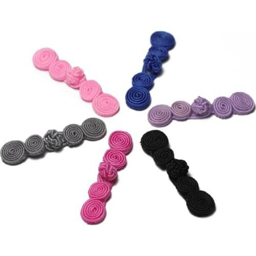 100 PCS 5.81.2CM Children Chinese Cheongsam Buttons Traditional Retro Hand-WovenBrocade Gourd Ethnic Decoration Accessories