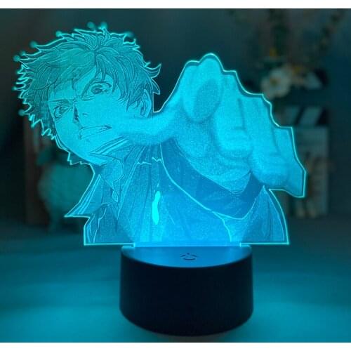 2021 new Anime Haikyuu Shoyo Hinata Figure Led Night Light for Kids Bedroom Decor Nightlight Gadget Child Cool Manga Table Lamp