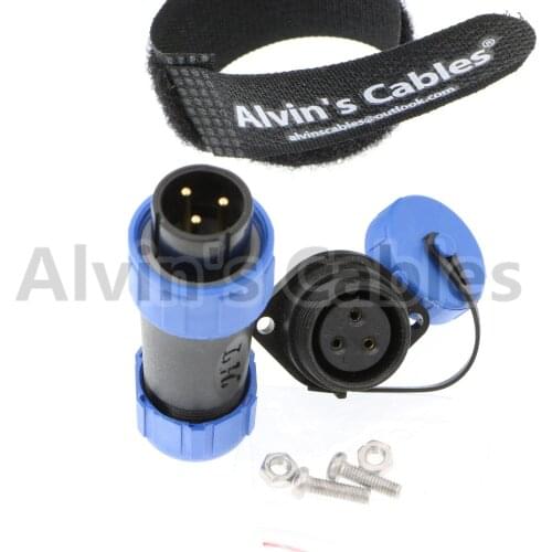 3piece SP17 IP68 3 Pin IP68 Waterproof Male Plug and Female Lozenge Socket Dustproof Circular Multipole Connector