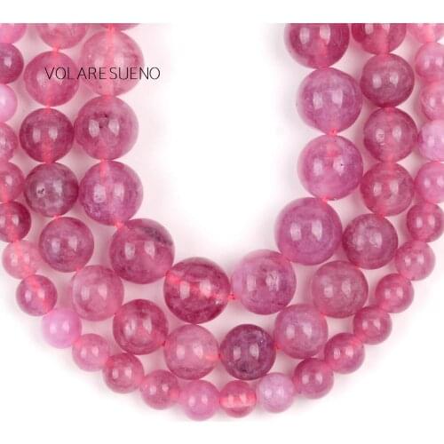 6/8/10mm 1 strand Natural Strawberry Quartz Crystal Beads Loose Spacer Stone Beads For Jewelry Making Needlework Diy Bracelet