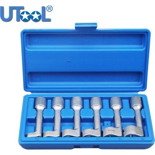 6pc 1/2" Dr. Diesel Fuel Injector Line Injection Socket Set 12 14 16 17 18 19mm