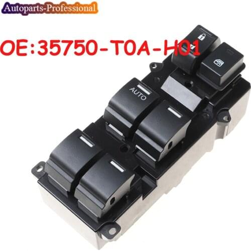 Car 35750-T0A-H01 35750T0AH01 For CRV 2012 2013 2014 2015 CIVIC 2012-2017 LHD Front Power Master Window Switch 35750-TR0-A21