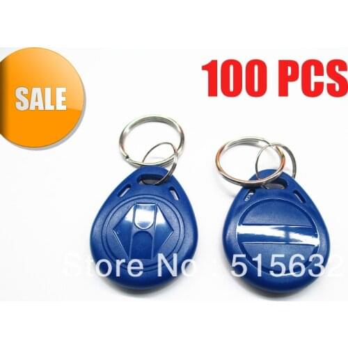 Free shipping 100pcs/lots EM4305 125Khz RFID Writable Rewrite Proximity ID Token Tag Key Keyfobs blank card
