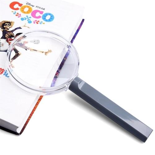 BIJIA HD 2.5X Handheld Magnifying Glass for Elderly Reading Children Learn Portable Wide-angle Amplifier 6743