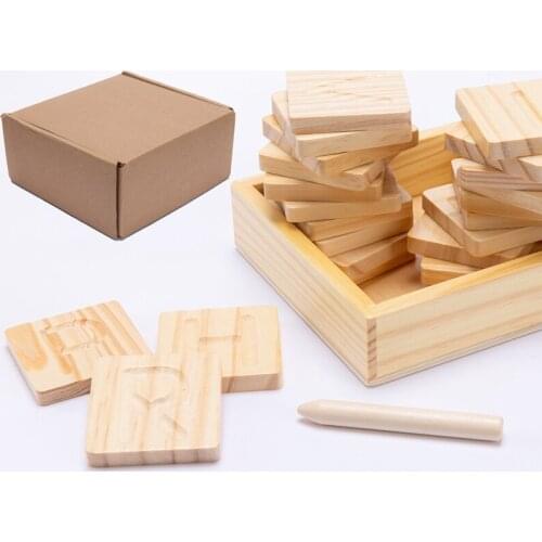 Childrens Educational Toys Wooden Combination Double-Sided Alphabe Grooved Practice Board Ided Safe Durable Baby Growth Gifts