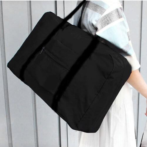 Home Black Storage Bags Durable Travel Duffel Bag Large Capacity Foldable Carry Storage Luggage Tote Outdoor Supplies LXY9