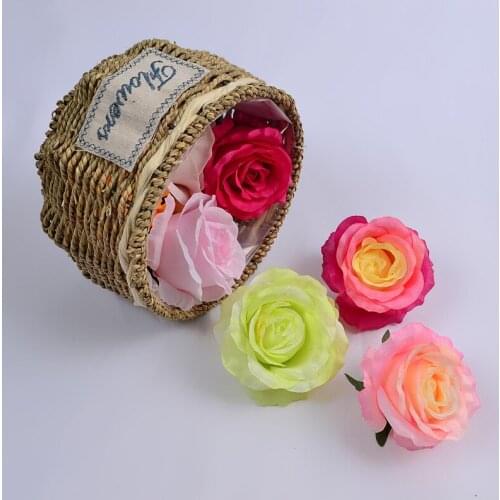 Simulation Rose Flower Head DIY Handmade Decorative Flower Dress Hat Gift Gift Box Wedding Lu Yinhua