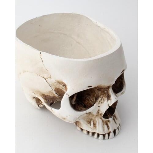 Skull Resin Flowerpot Artware Storage Box Sculpture Statue Suit for Ashtray Flowerpot Fruit Tray Storage Tank Home Decoration
