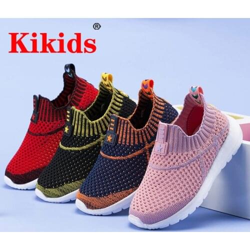 KIKIDS Kid Shoes Sneakers Girls Shoes Mesh Kids Footwear Toddler Chaussure Zapato Casual Baby Breathe Comfortable Running Shoes