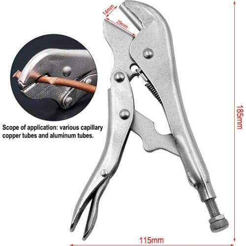 Fridge Brass Tube Pipe Sealing Pliers Cooling System Tube Sealing Pliers Jaws Pinch Off Pliers Crimping Tool