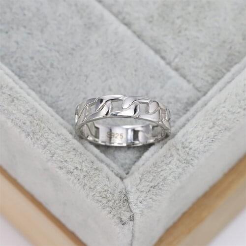 Best selling European and American S925 silver fashion wedding ring geometric creative jewelry womens gifts