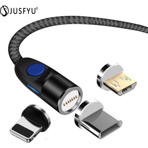3A1M Magnetic Charger Micro USB TypeC Cable for iPhone Samsung Huawei Fast Charging phone USB Cable Magnetic Charging Data Wire