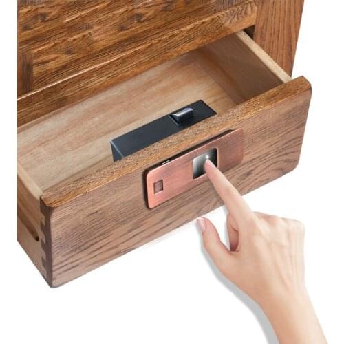 Mini Anti Thieft Fingerprint Lock Door Locks Drawer Cabinet Lock For Home Office Bedroom