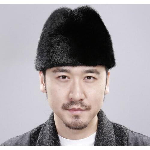 New Mink Gentleman Hat President Hat Full Mink Grass Master Hat Warm Fur 2020 Fxfurs Fashion Winter Men Adult Solid Casual
