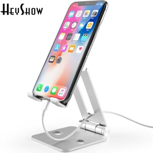 Phone Stand For IPhone IPad Aluminum Adjustable Desktop Holder Base For Non-Slip Samsung Tablet Stand For Huawei Xiaomi Portable
