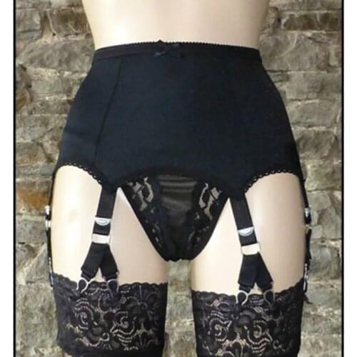 2019 Women Sexy Suspenders Retro Vintage Style 6 Straps 12 Claws Suspender Belt Lingerie Garter Belt Solid Accessories New Hot