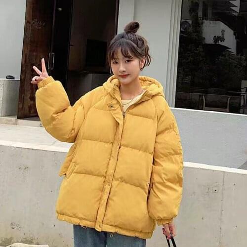 Winter Hooded Down Parka Coat Women Down Cotton Jacket Coat Ladies Warm Loose Cotton-Padded Coats Female Short Overcoat