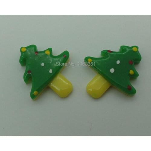 1pcs/lot resin flatback kawaii tree 23mm Cabochons Scrapbooking Hair Bow Center DIY Christmas decration C107-10