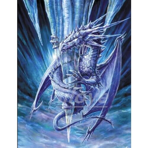 5D DIY Diamond Painting Dragon Full Square/Round Diamond Embroidery Cartoon Pattern Mosaic Rhinestones Art Stickers Decor DF444