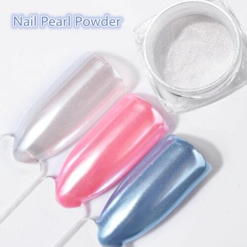 2G/Box Diamond Mermaid Pearl Mermaid Matte Shining White DIY Nail Art Glitter Chrome Powder Dust