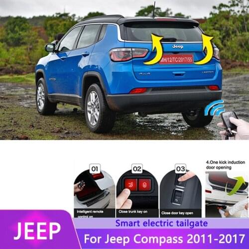 Car Electric Tailgate For Jeep Compass 2011-2017 Intelligent Tail Box Door Power Operated Trunk Decoration Refitted Upgrade
