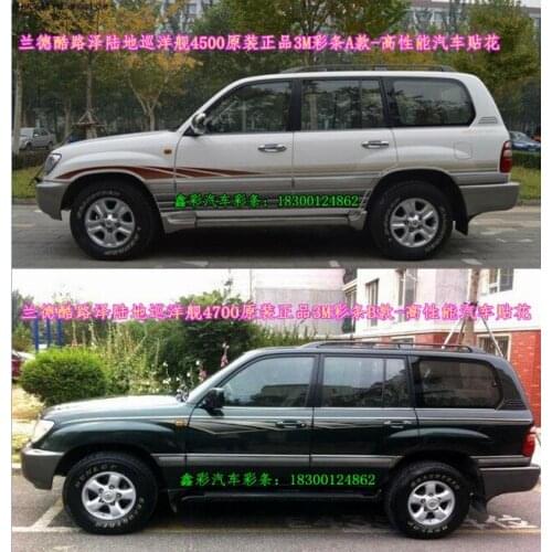Car stickers FOR Toyota Land Cruiser LC100 2001-2004 car body decorative color strips Land Cruiser 4500 4700 Fashion decals