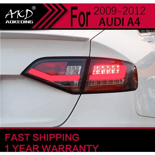 AKD Car Styling Tail Lamp for Audi A4 Tail Lights 2009-2012 A4 B8 LED Tail Light Signal LED DRL Stop Rear Lamp Accessories