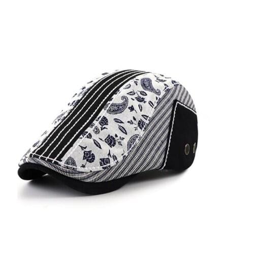 Brand JAMONT Adjustable Peak cap trend stitching sun hat casual all-match patch cloth fashion beret hat