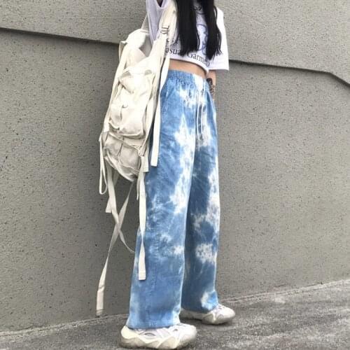 Pants Women Chic Oversize Loose Wide Leg Trousers Ins Retro Teens Harajuku Hip-hop All-match Unisex Streetwear jogger punk vero