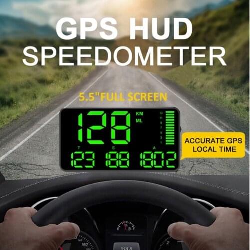 C90 Car HUD Head Up Display GPS Speedometer Speed Display KM/H MPH For Car Bike Motorcycle GPS Overspeed Alarm Dropshipping