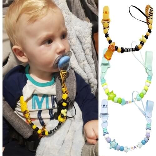 New Baby Boys Girls Pacifier Clips 11 Styles Baby Cartoon Pacifier Clip Chain Newborn Pacifier Chain Clip Holder Nipple Feeding