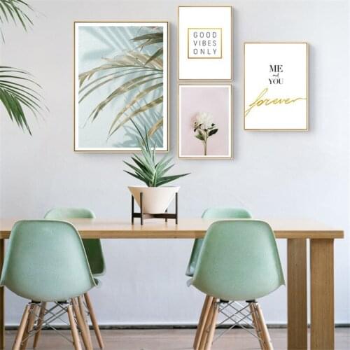 Flower Plant Letter Home Decor Wall Art Nordic Canvas Painting Print Poster Modern Minimalist Quote Living Room Bedroom Picture