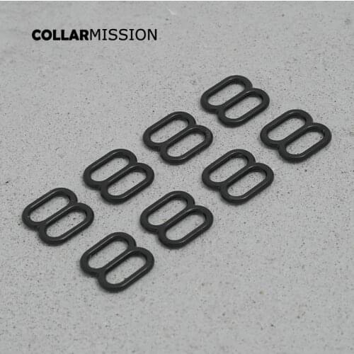 DIY dog collar For 10mm adjustable buckle loop backpack straps dog collar accessory black BZK10H