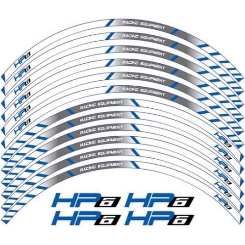 For BMW HP6 Motorcycle Parts Thick Edge Wheel Decals Stickers Set Rim Stripes Laminated