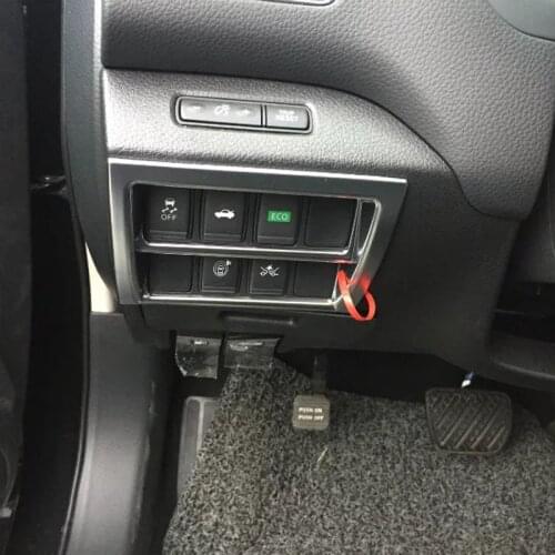 For Nissan Teana Altima 2016 2017 High Qualuty Chrome ABS Matte Interior Headlight Lamp Switch Control Cover Frame Trim 1pc/set