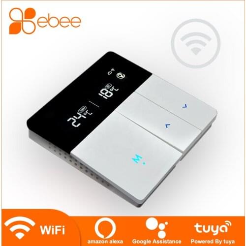 EBEE Tuya WiFi Thermostat for Underfloor Electric Heating Cable Film System Works With Google Home Alexa