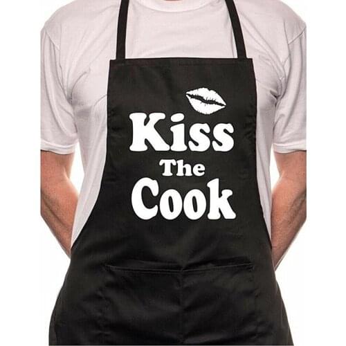 Customize Summer Creative Mens BBQ Cooking Apron,Personalized Kiss The Cook,Fathers Day Baking Funny Novelty Gifts,Grill Daddy