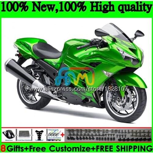 Injection For KAWASAKI ZZR1400 Glossy green ZX 14R ZX-14R 24BS.2 ZX14R 12 13 14 15 16 17 2012 2013 2014 2015 2016 2017 Fairing