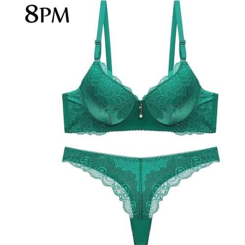 Women Summer Lace Bra Set Fashion Sexy Thong Underwear Lingerie Hot Sale Intimates Underwear & Sleepwears Plus Size ouc1088