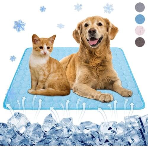Large Dog Bed Summer Cooling Puppy Pet Mat Cat Blanket Breathable Dog Beds for Small Medium Large Dogs Sofa Car Pet Cooling Mat