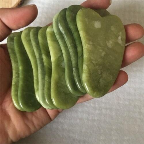 Natural Jade Scraping Board Facial Massager Acupuncture Pressure Therapy Guasha Gua Sha Scraper JD010